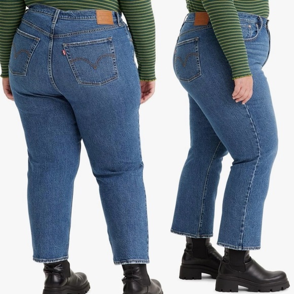 Levi's Ribcage Straight Crops Size 24w - Picture 1 of 8